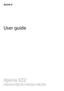 Sony Xperia XZ2 manual. Smartphone Instructions.